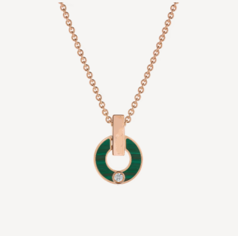 [Glow Muse]COLLAR GARI ORO ROSA MALAQUITA