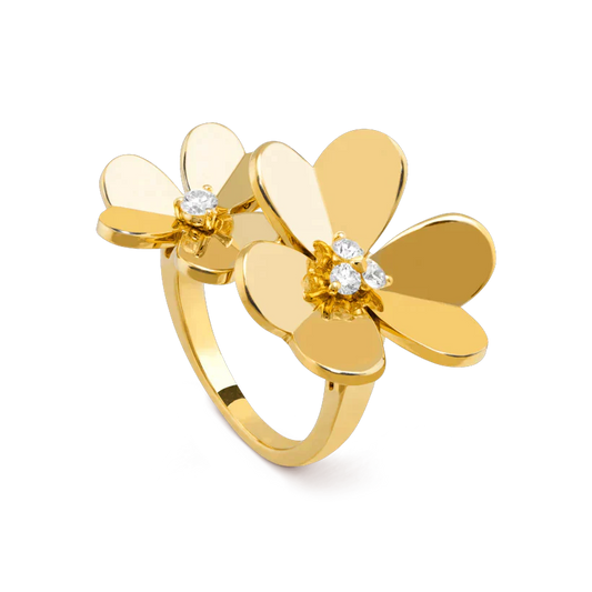 [Glow Muse] ANILLO DE DIAMANTES DE ORO CLOVER COMOS