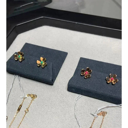 [Glow Muse]PENDIENTES ROSAS FRIVOLE FLOWER