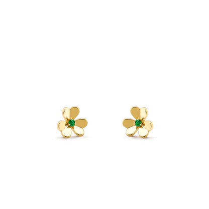 [Glow Muse]FRIVOLE  FLOWER MALACHITE EARRINGS