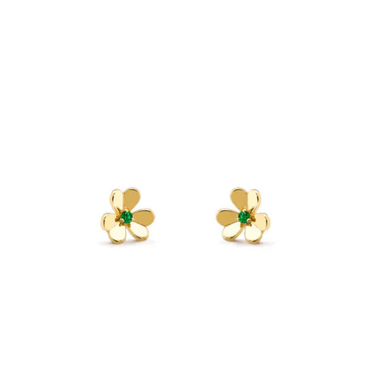 [Glow Muse]FRIVOLE  FLOWER MALACHITE EARRINGS