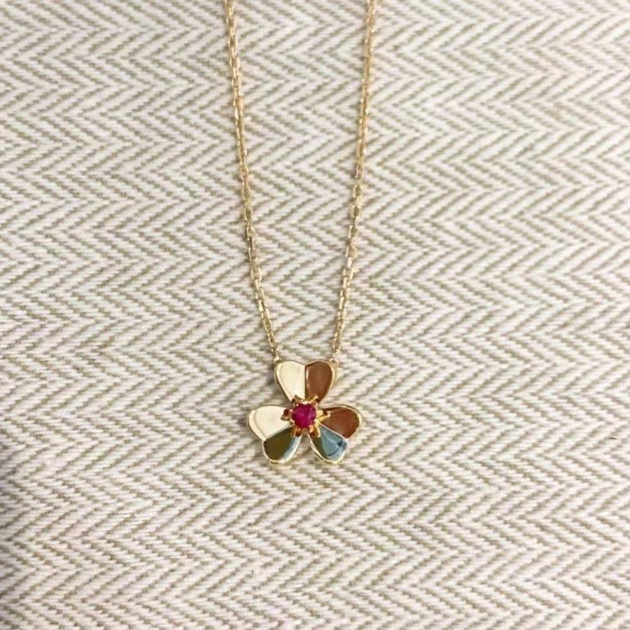 [Glow Muse]COLLAR DE FLOR DORADA FRIVOLE