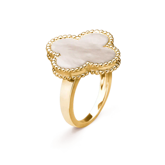 [Glow Muse] ANILLO DE MOP BLANCO CLOVER