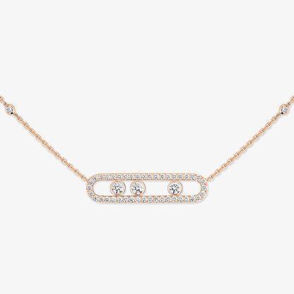 [Glow Muse] Collar de diamantes Pave_ Oro Rosa