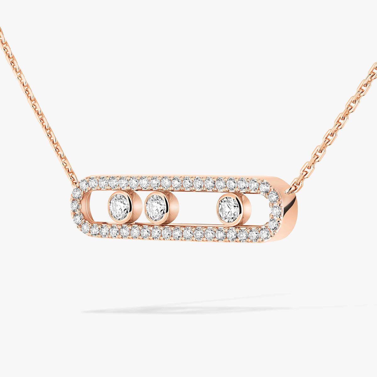 [Glow Muse] Collar de diamantes Pave_ Oro Rosa
