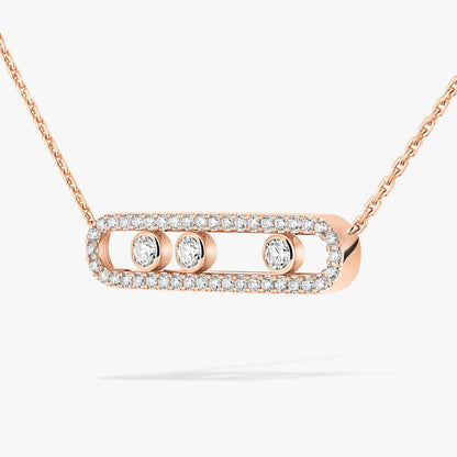 [Glow Muse] Collar de diamantes Pave_ Oro Rosa