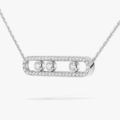 [Glow Muse] Collar de diamantes Pave_ Oro Rosa