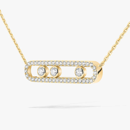 [Glow Muse] Collar de diamantes Pave_ Oro Rosa