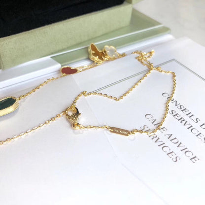 [Glow Muse]COLLAR EN ORO ROSA LUCKY SPRING 4 MOTIVOS